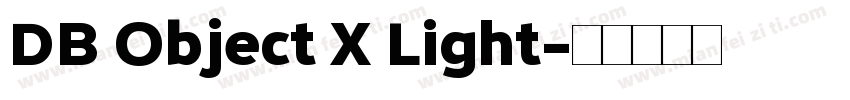 DB Object X Light字体转换